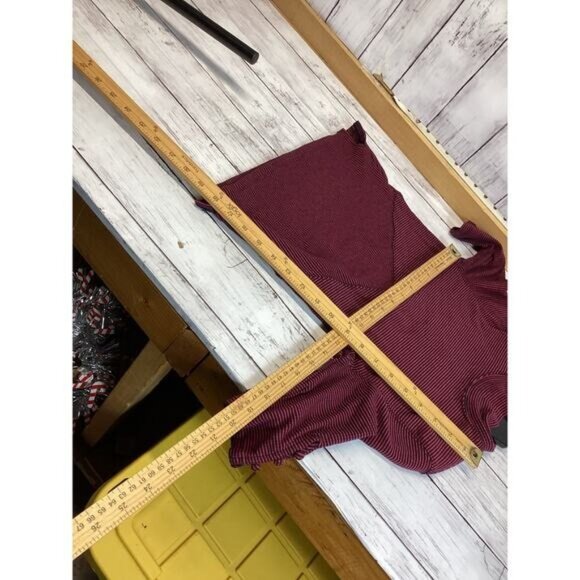 Acubi mermaidcore fairycore Free People Neck Fitted Stretch-Knit Top Retro XS - Picture 3 of 5